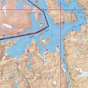 McKenzie Map 14 - Loon, Wilkins Lakes and Little Indian Sioux River