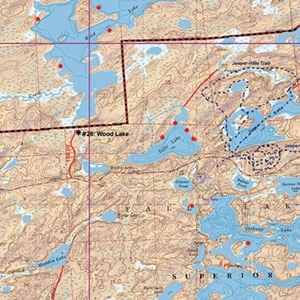 McKenzie Map 17 - Fall Lake and Pipestone Bay