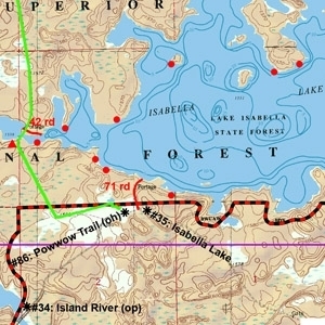 McKenzie Map 19 - Isabella and Insula Lakes