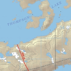 McKenzie Map 32 - Thompson, David Lakes and Namakan River