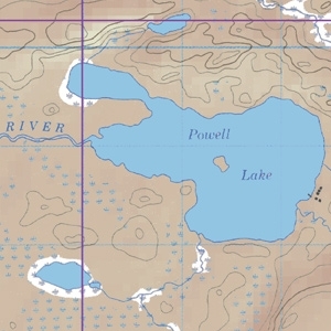 McKenzie Map 38 - Powell Lake, Obadinaw and Wawiag Rivers